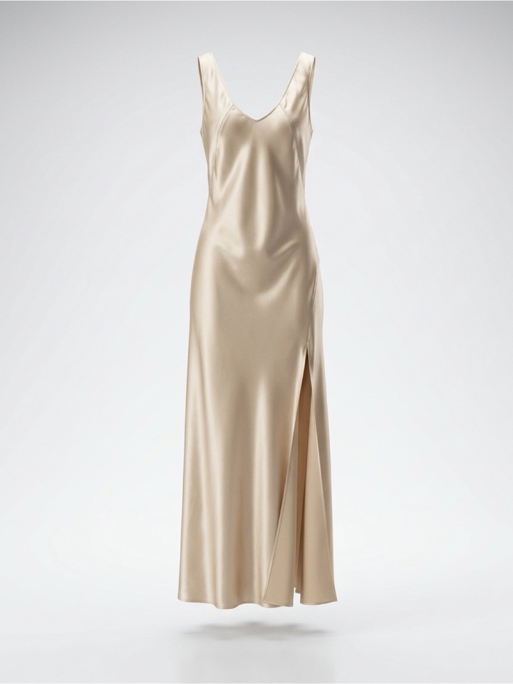 Naked Cashmere Champagne Silk Long Dress XS